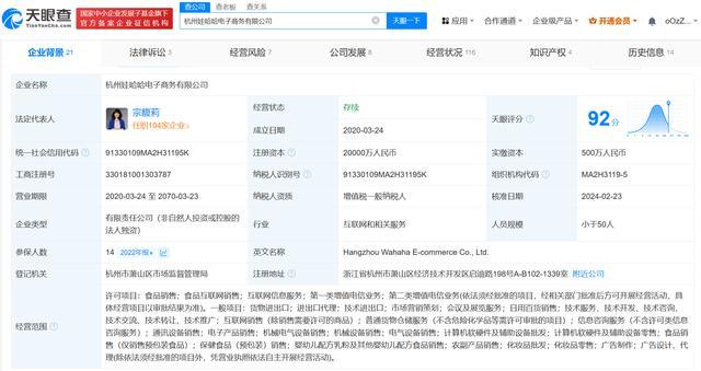 宗馥莉接任娃哈哈电商执行董事 食品互联网销售的新篇章