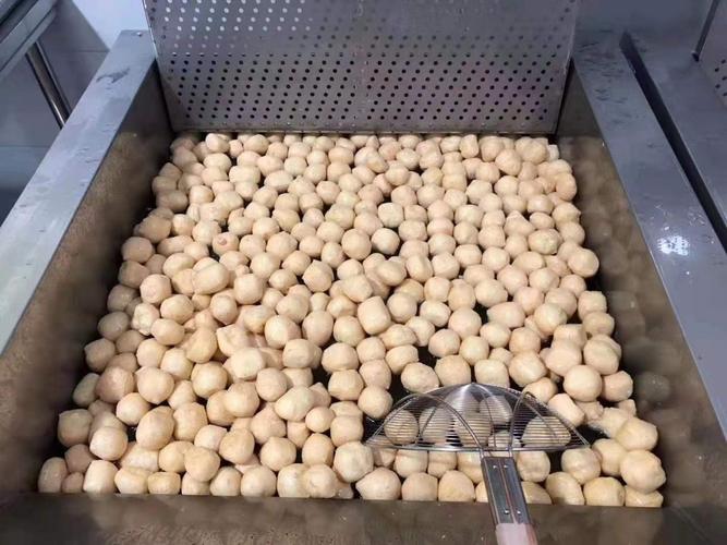德茹2吨产能燃气炸豆泡油炸机大型食品厂液化气自动搅拌炸锅